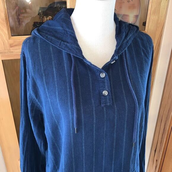 On the Byas Pullover Jacket with Hood-Striped Sz M - Picture 2 of 7